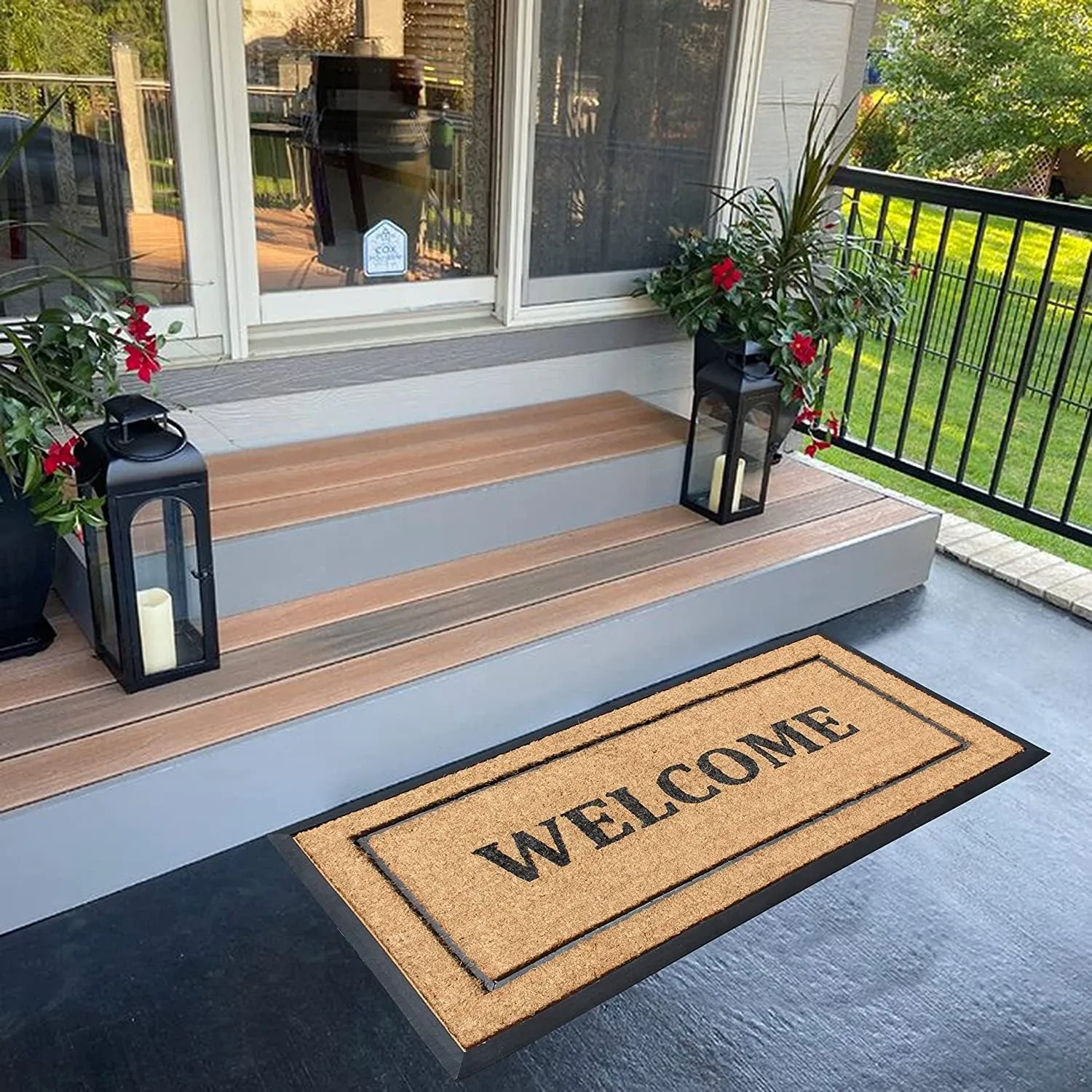 A1HC Entrance Door Mats. 24 x 48. Durable Large Outdoor Rug. Rubber Backed Heavy Non-Slip Welcome Doormat - 24 X 48