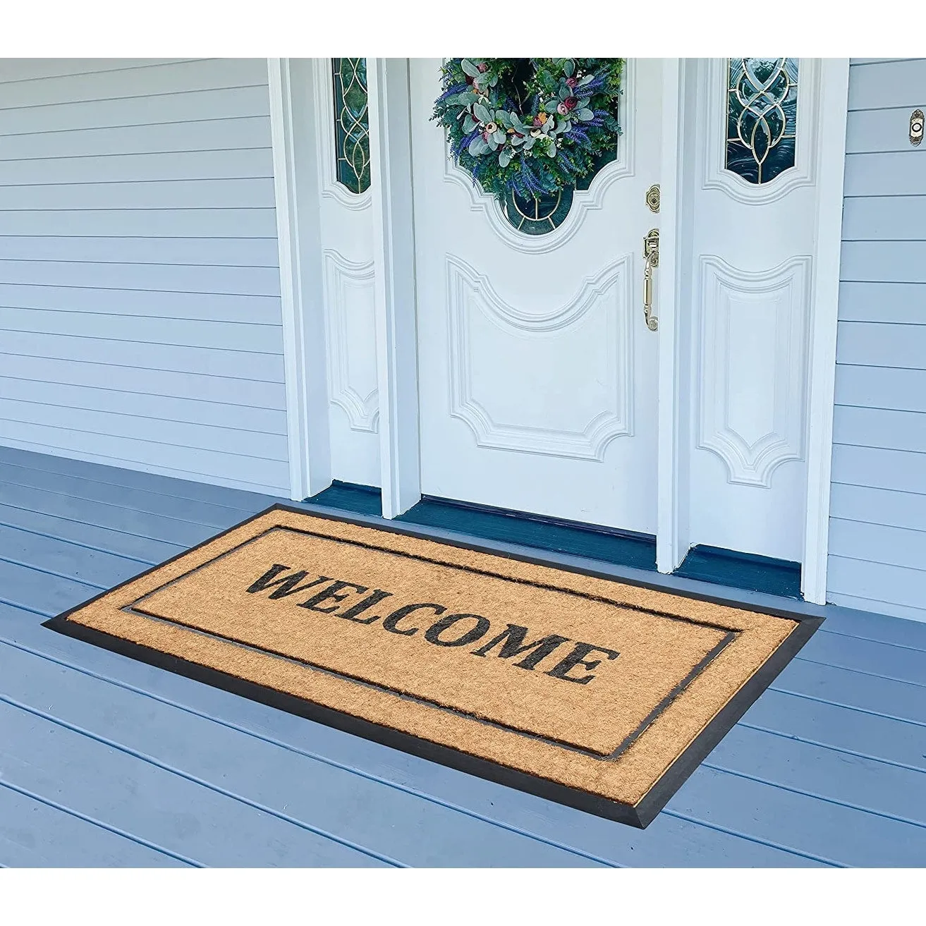 A1HC Entrance Door Mats. 24 x 48. Durable Large Outdoor Rug. Rubber Backed Heavy Non-Slip Welcome Doormat - 24 X 48