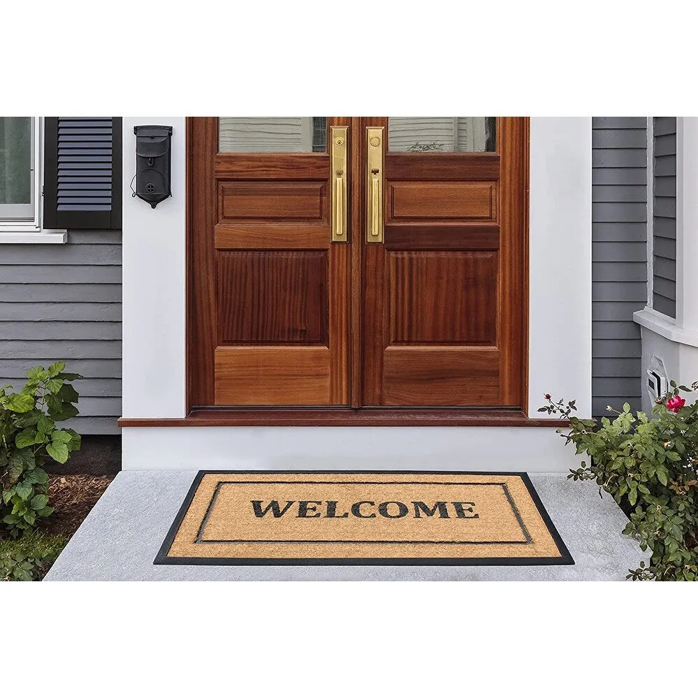 A1HC Entrance Door Mats. 24 x 48. Durable Large Outdoor Rug. Rubber Backed Heavy Non-Slip Welcome Doormat - 24 X 48