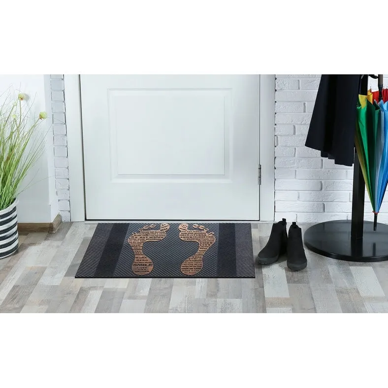 A1HC First Impression. Natural Rubber Doormat. Non-Slip. Durable. Heavy Duty Rubber Mat. 18X30