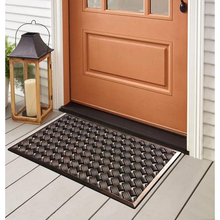 A1HC First Impression. Natural Rubber Doormat. Non-Slip. Durable. Heavy Duty Rubber Mat. 18X30