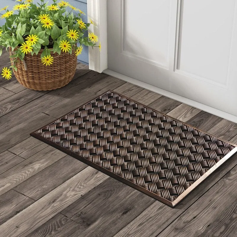 A1HC First Impression. Natural Rubber Doormat. Non-Slip. Durable. Heavy Duty Rubber Mat. 18X30