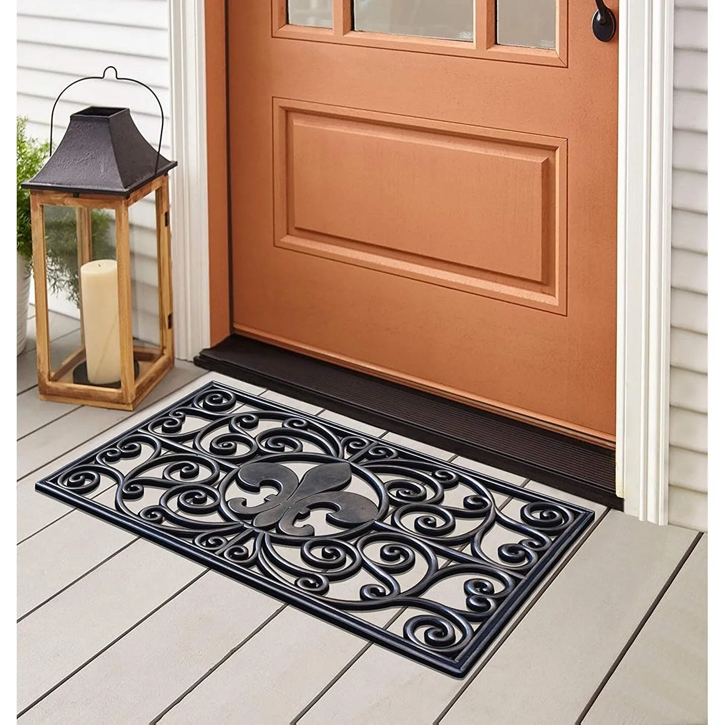 A1HC First Impression. Natural Rubber Doormat. Non-Slip. Durable. Heavy Duty Rubber Mat. 18X30