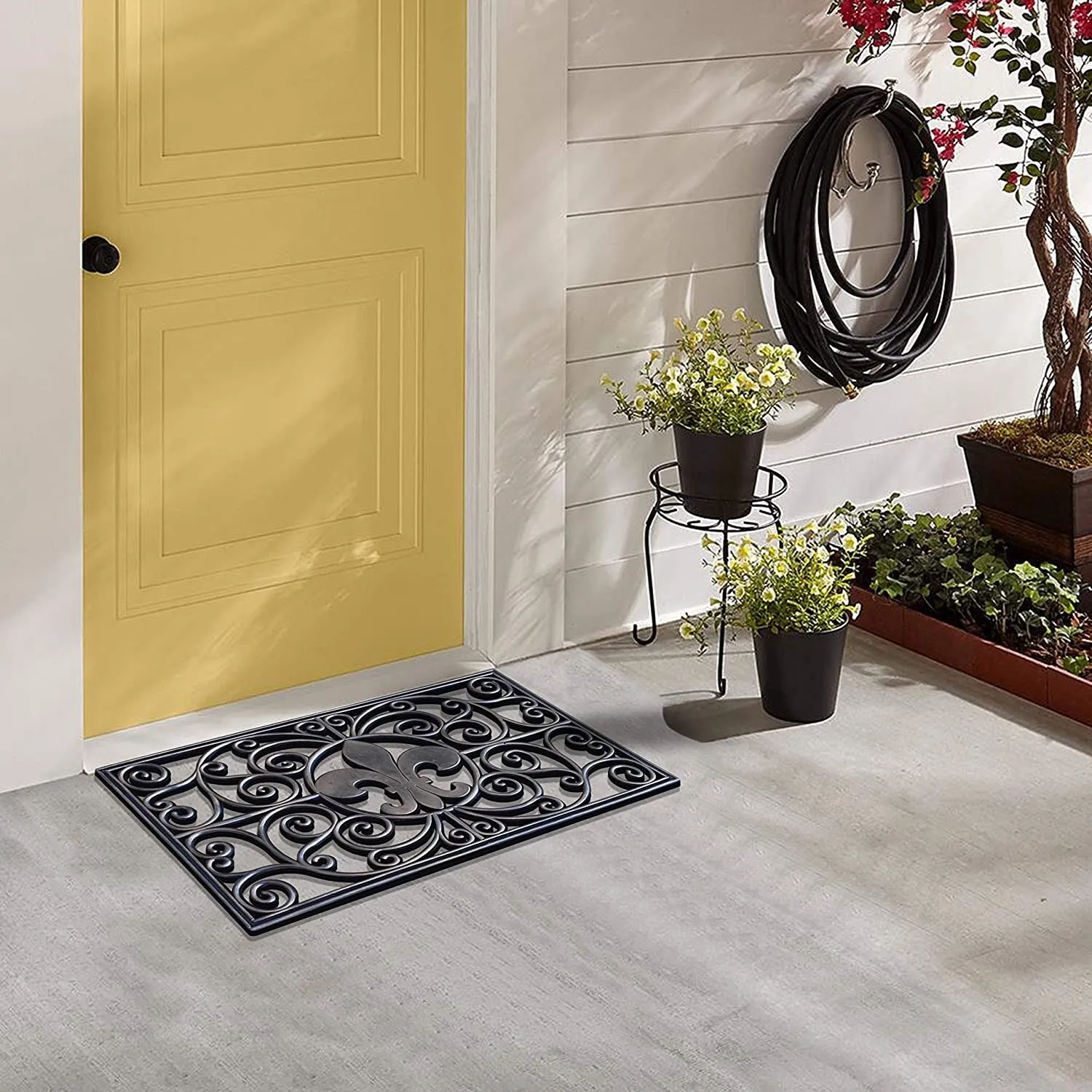 A1HC First Impression. Natural Rubber Doormat. Non-Slip. Durable. Heavy Duty Rubber Mat. 18X30