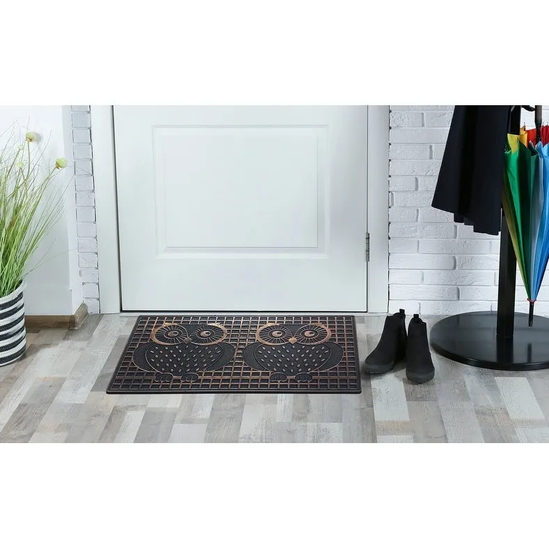 A1HC First Impression. Natural Rubber Doormat. Non-Slip. Durable. Heavy Duty Rubber Mat. 18X30