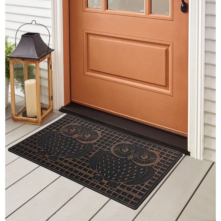 A1HC First Impression. Natural Rubber Doormat. Non-Slip. Durable. Heavy Duty Rubber Mat. 18X30
