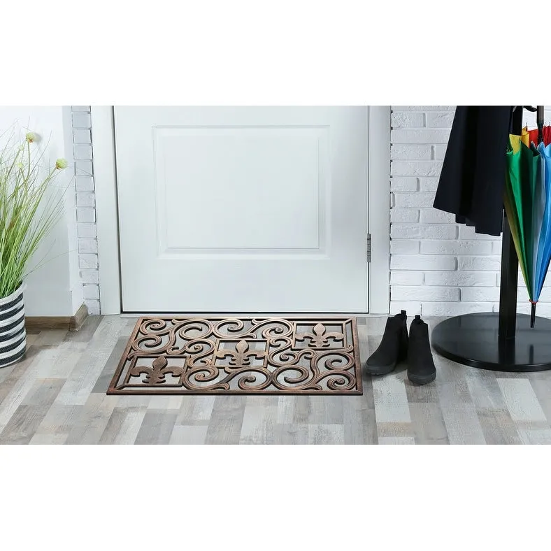A1HC First Impression. Natural Rubber Doormat. Non-Slip. Durable. Heavy Duty Rubber Mat. 18X30