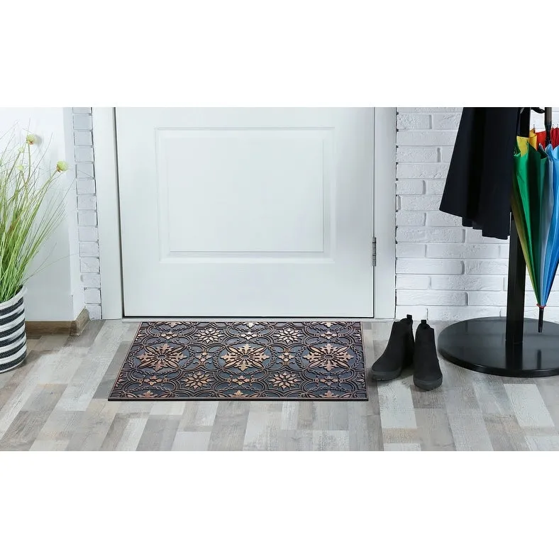 A1HC First Impression. Natural Rubber Doormat. Non-Slip. Durable. Heavy Duty Rubber Mat. 18X30