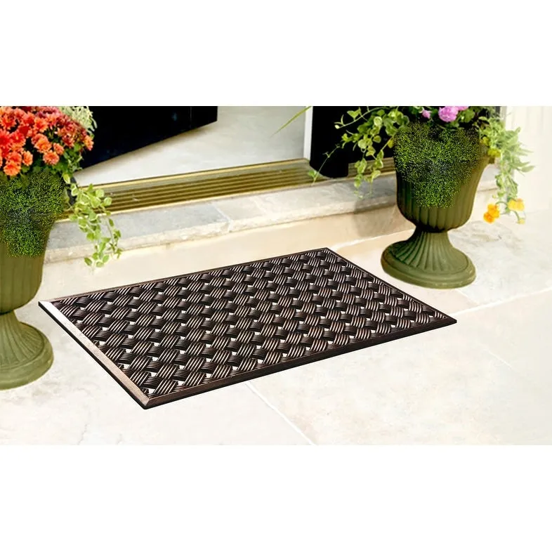 A1HC First Impression. Natural Rubber Doormat. Non-Slip. Durable. Heavy Duty Rubber Mat. 18X30