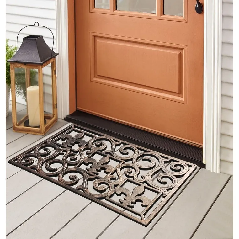 A1HC First Impression. Natural Rubber Doormat. Non-Slip. Durable. Heavy Duty Rubber Mat. 18X30