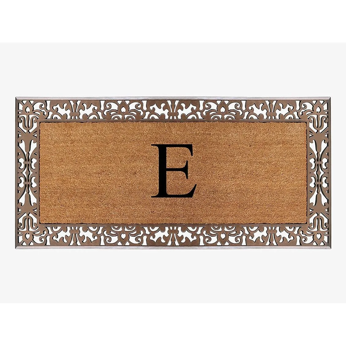 A1HC Natural Coir Monogrammed Door Mat For Front Door. 30X60. Anti-Shed Treated Durable Doormat for Outdoor Entrance