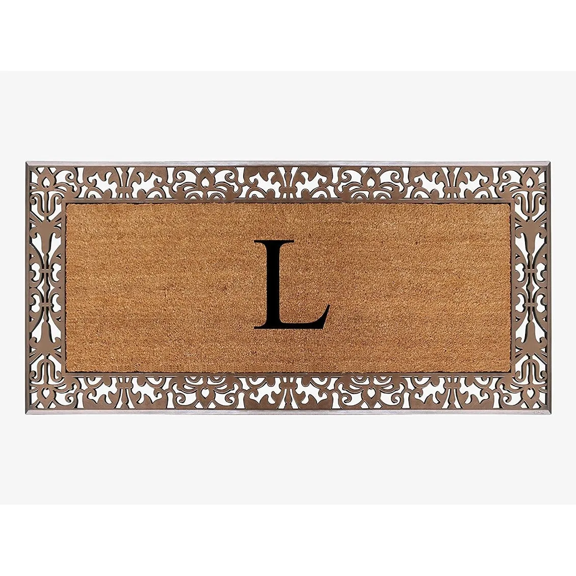 A1HC Natural Coir Monogrammed Door Mat For Front Door. 30X60. Anti-Shed Treated Durable Doormat for Outdoor Entrance