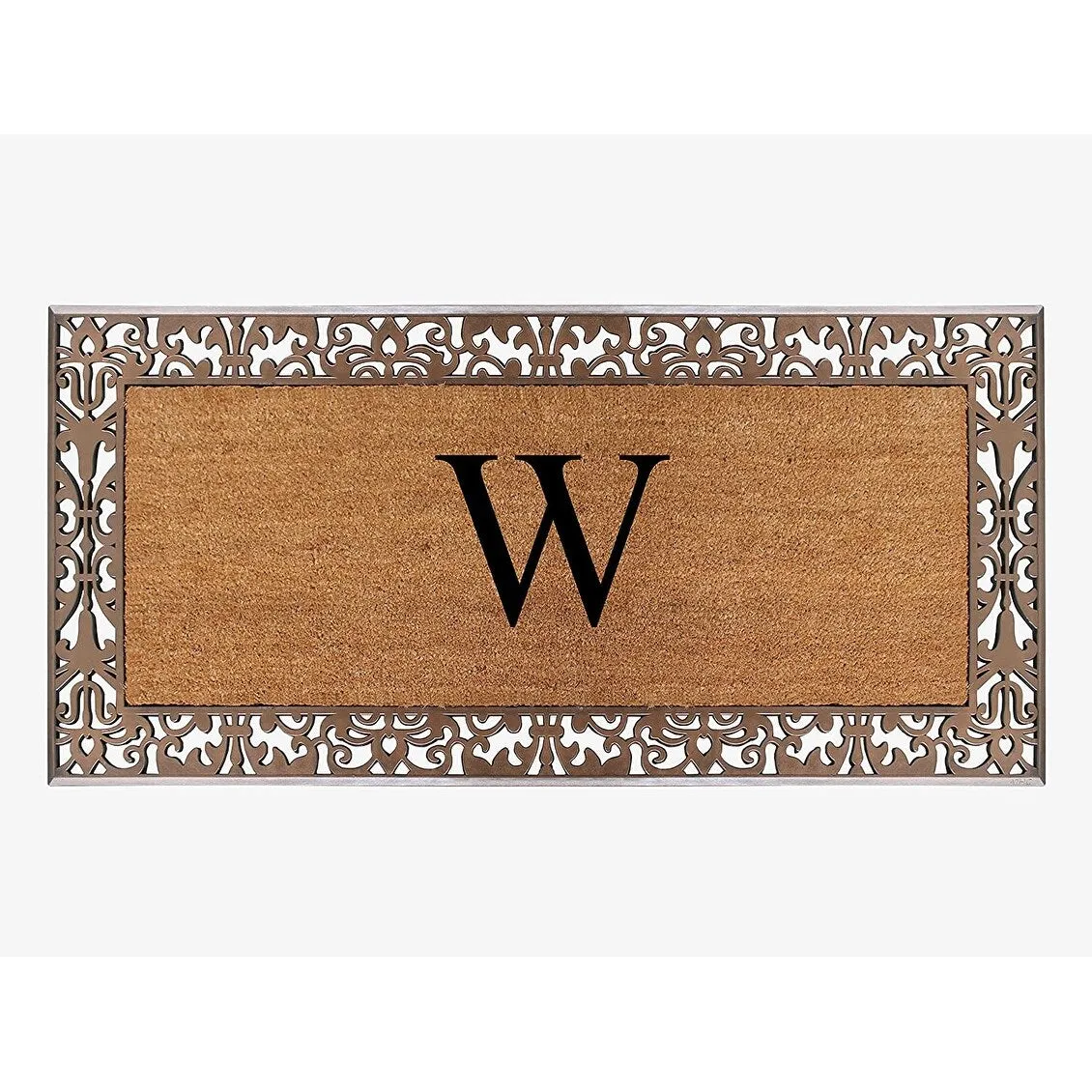 A1HC Natural Coir Monogrammed Door Mat For Front Door. 30X60. Anti-Shed Treated Durable Doormat for Outdoor Entrance
