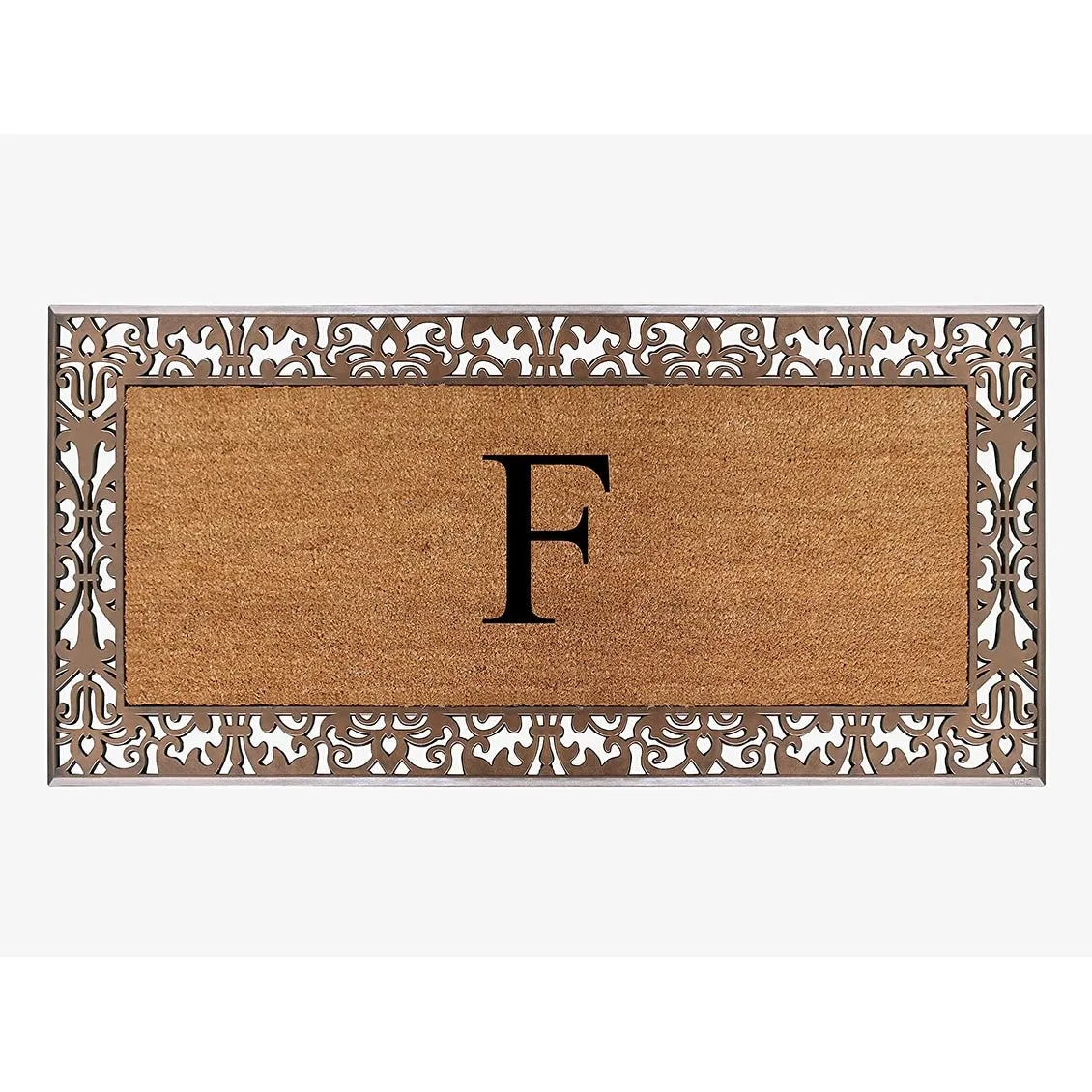 A1HC Natural Coir Monogrammed Door Mat For Front Door. 30X60. Anti-Shed Treated Durable Doormat for Outdoor Entrance