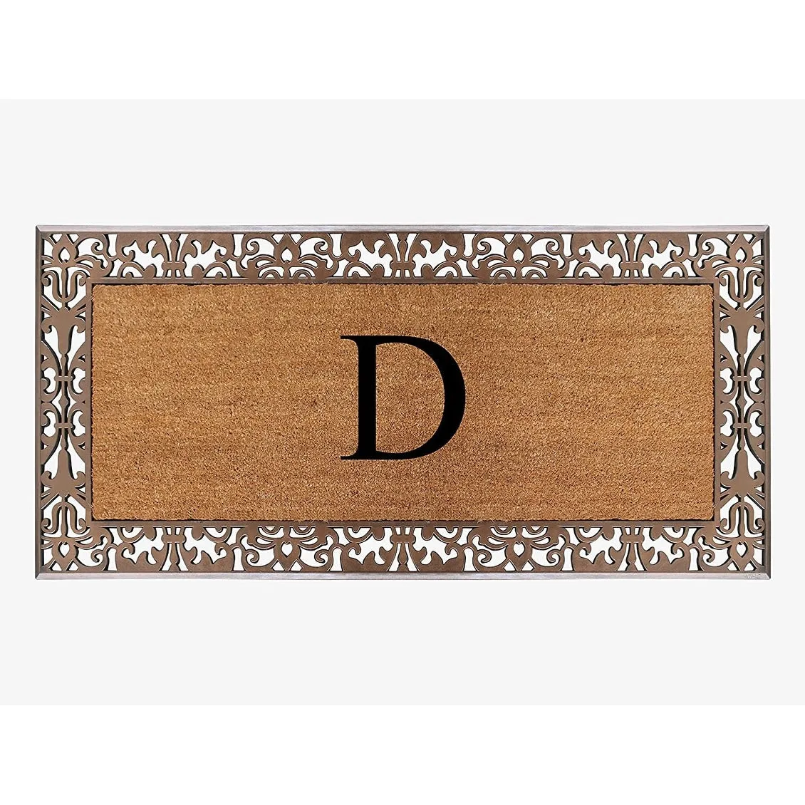 A1HC Natural Coir Monogrammed Door Mat For Front Door. 30X60. Anti-Shed Treated Durable Doormat for Outdoor Entrance