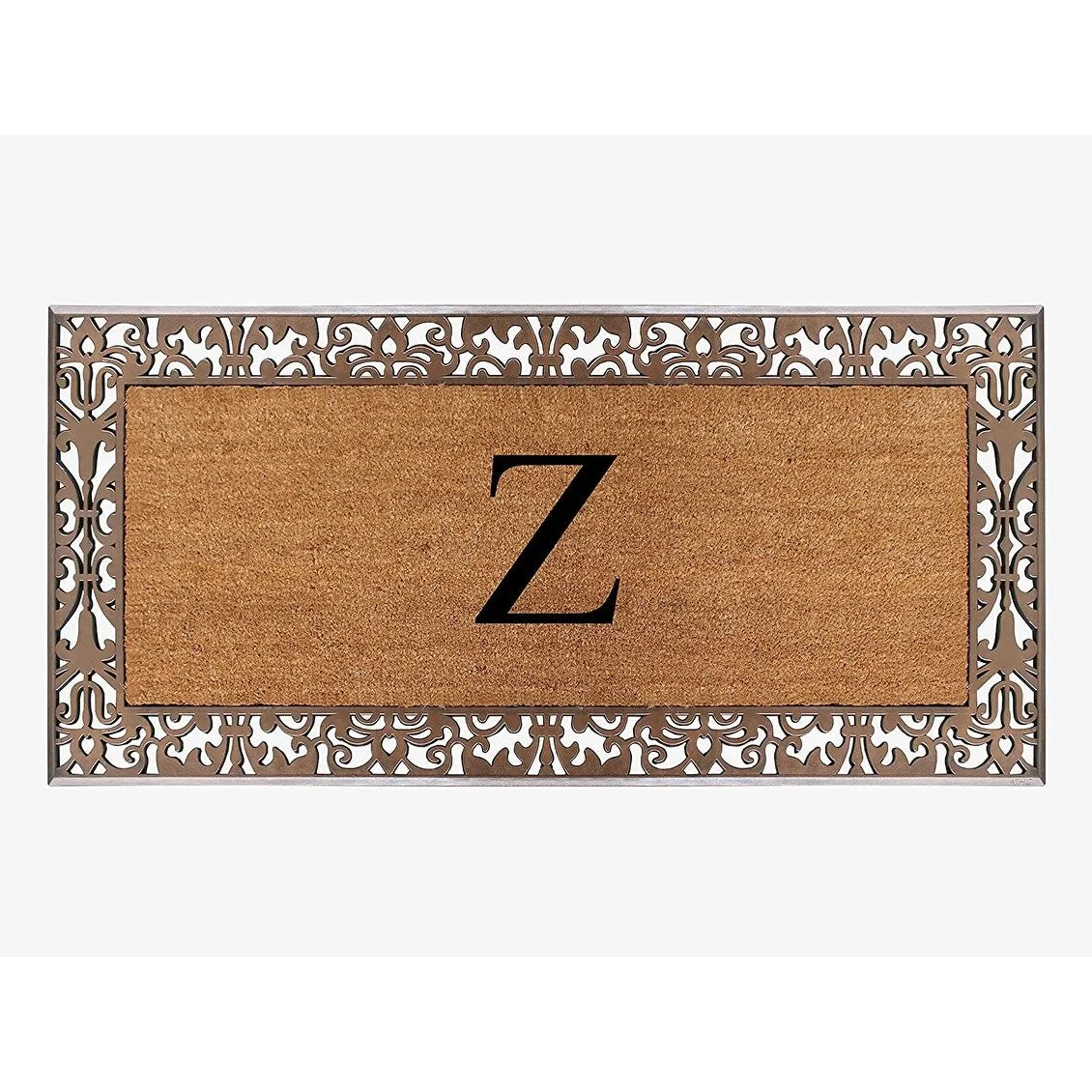 A1HC Natural Coir Monogrammed Door Mat For Front Door. 30X60. Anti-Shed Treated Durable Doormat for Outdoor Entrance
