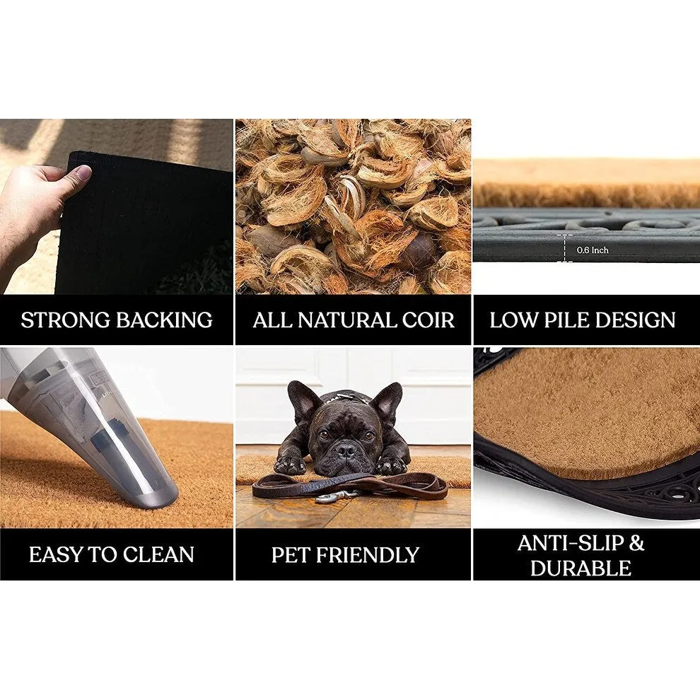 A1HC Rubber and Coir. 24 X 39 Heavy Duty Outdoor Doormat