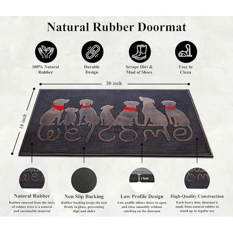 A1HC Welcome Rubber Pin Mat. Beautifully Copper Finished 18 X 30
