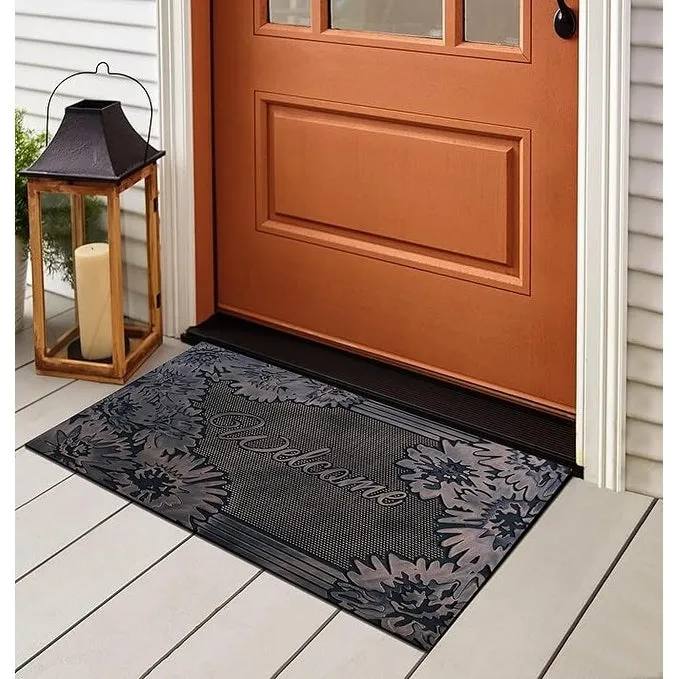 A1HC Welcome Rubber Pin Mat. Beautifully Copper Finished 18 X 30