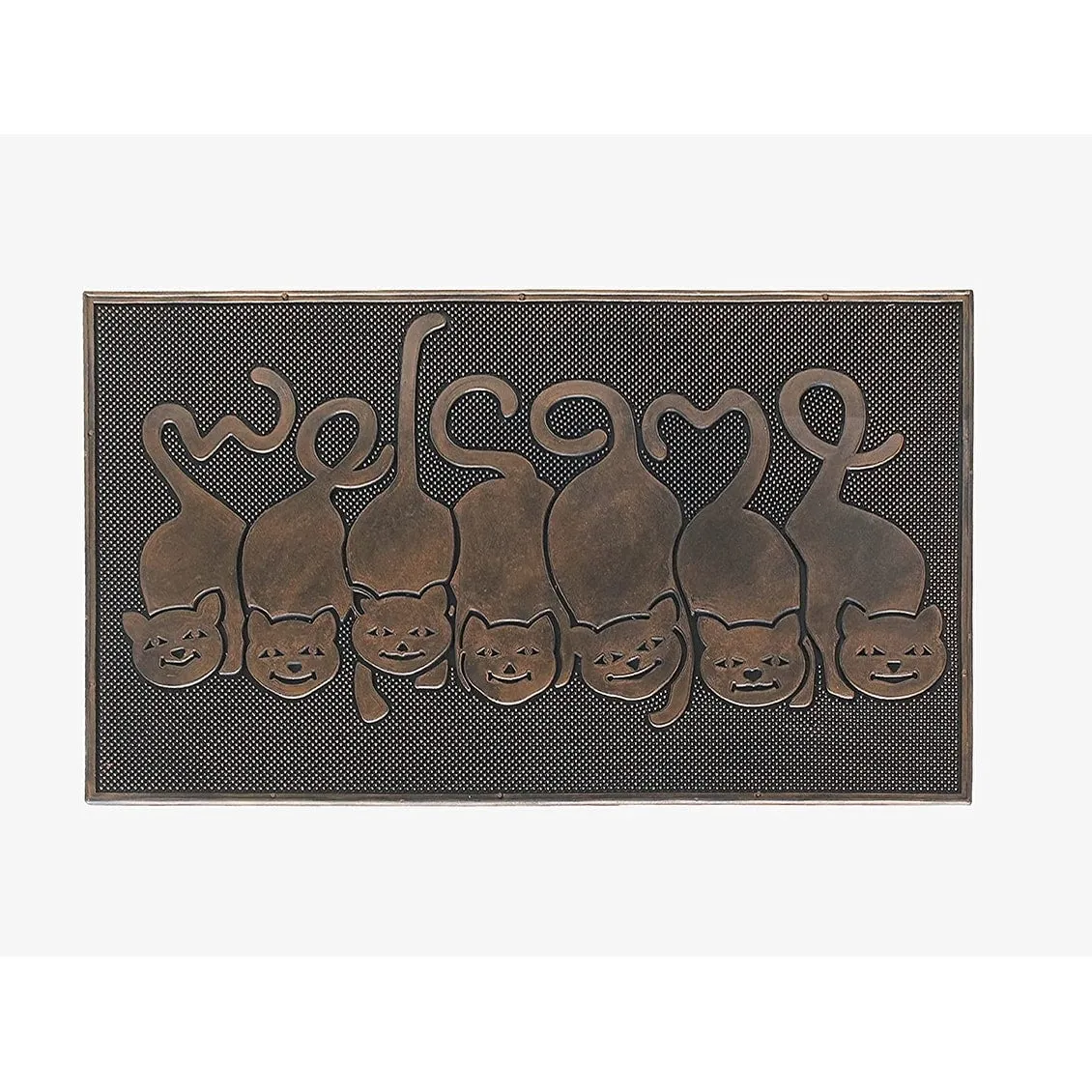 A1HC Welcome Rubber Pin Mat. Beautifully Copper Finished 18 X 30