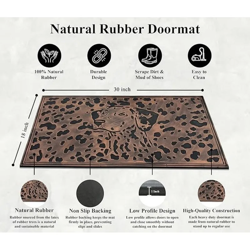 A1HC Welcome Rubber Pin Mat. Beautifully Copper Finished 18 X 30