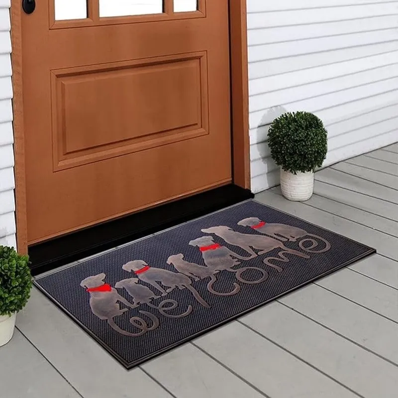 A1HC Welcome Rubber Pin Mat. Beautifully Copper Finished 18 X 30