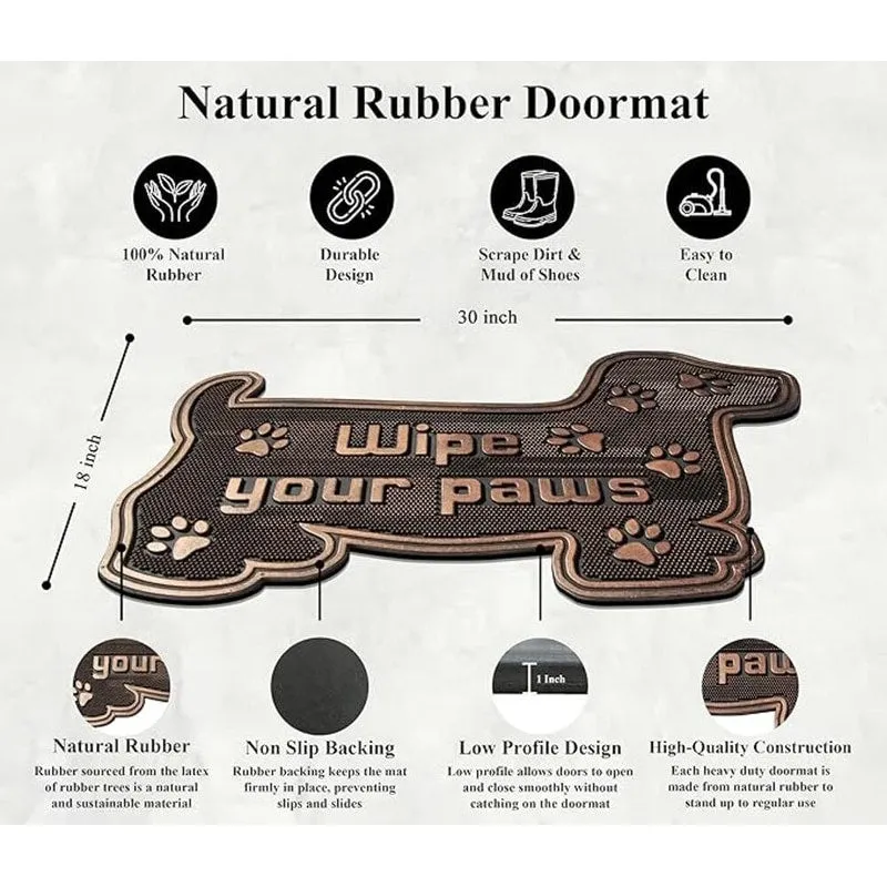 A1HC Welcome Rubber Pin Mat. Beautifully Copper Finished 18 X 30