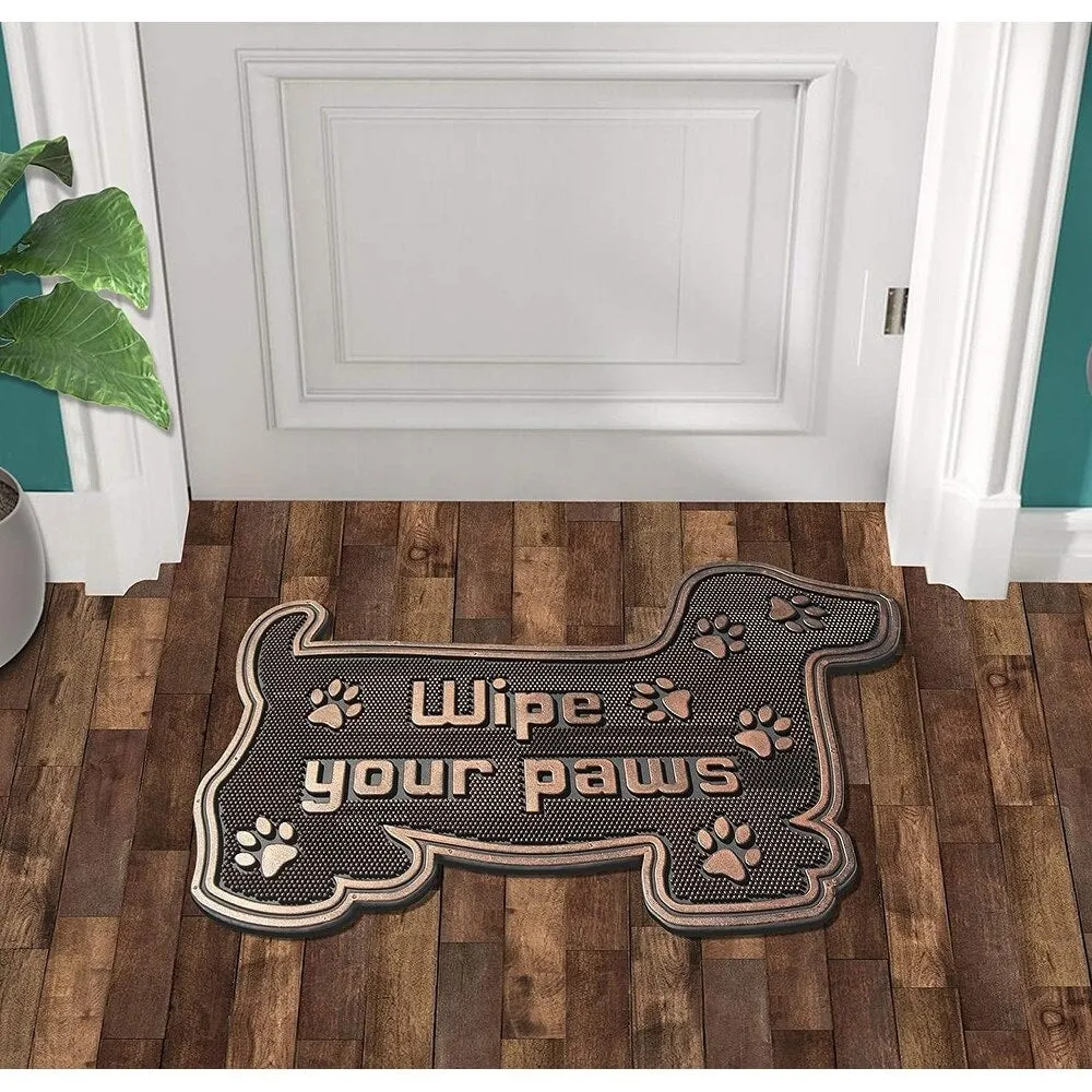 A1HC Welcome Rubber Pin Mat. Beautifully Copper Finished 18 X 30