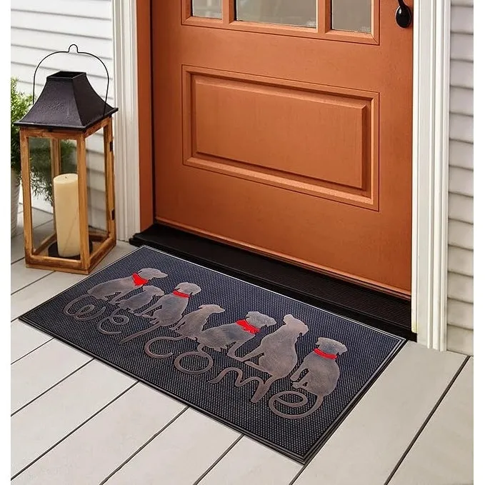 A1HC Welcome Rubber Pin Mat. Beautifully Copper Finished 18 X 30