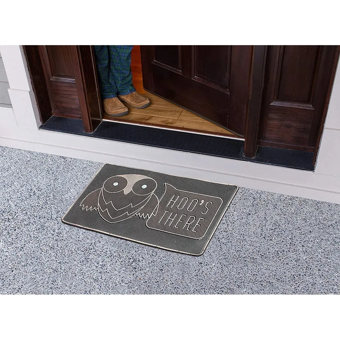 A1HC Welcome Rubber Pin Mat. Beautifully Copper Finished 18 X 30