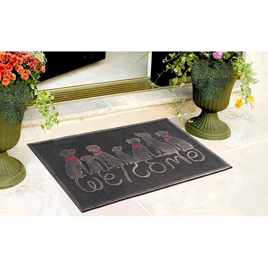 A1HC Welcome Rubber Pin Mat. Beautifully Copper Finished 18 X 30