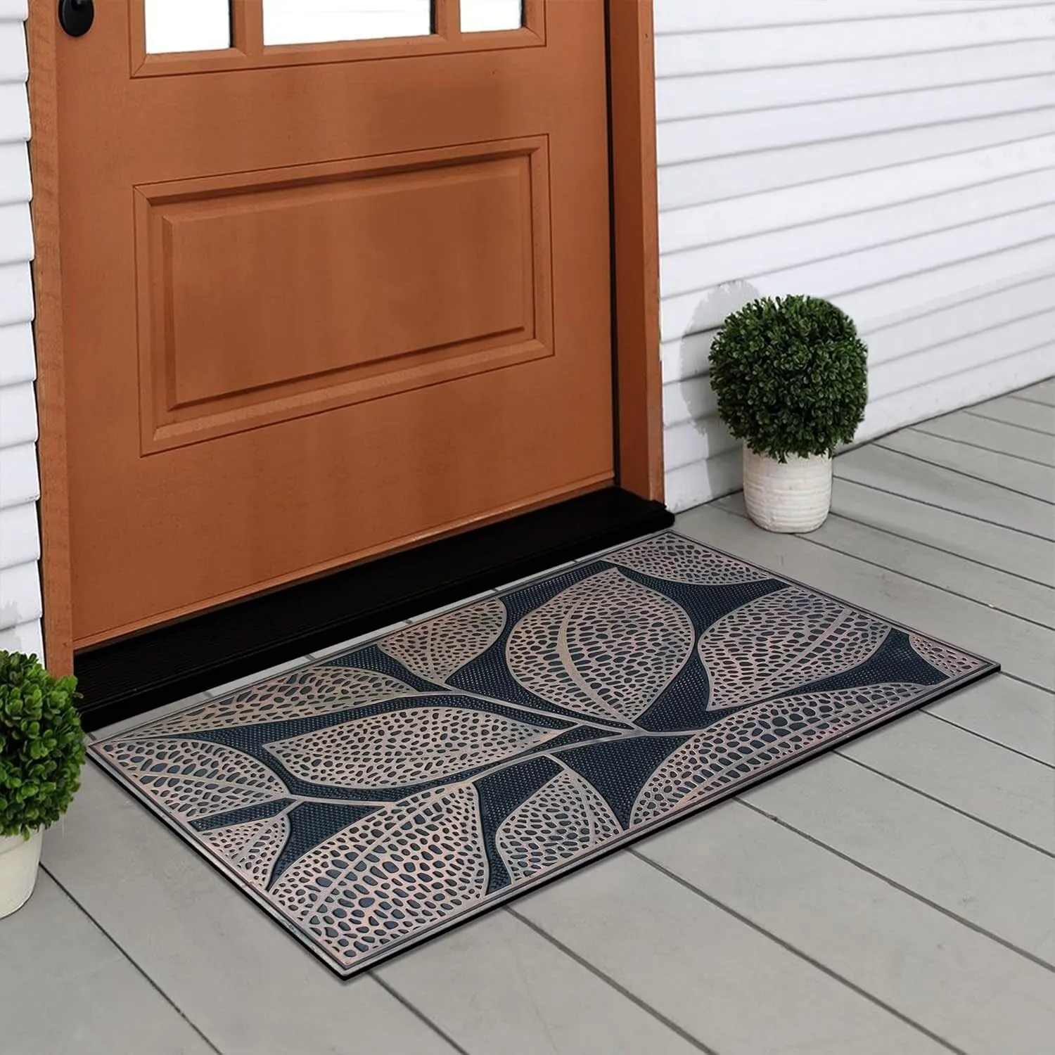 A1HC Welcome Rubber Pin Mat. Beautifully Copper Finished 18 X 30
