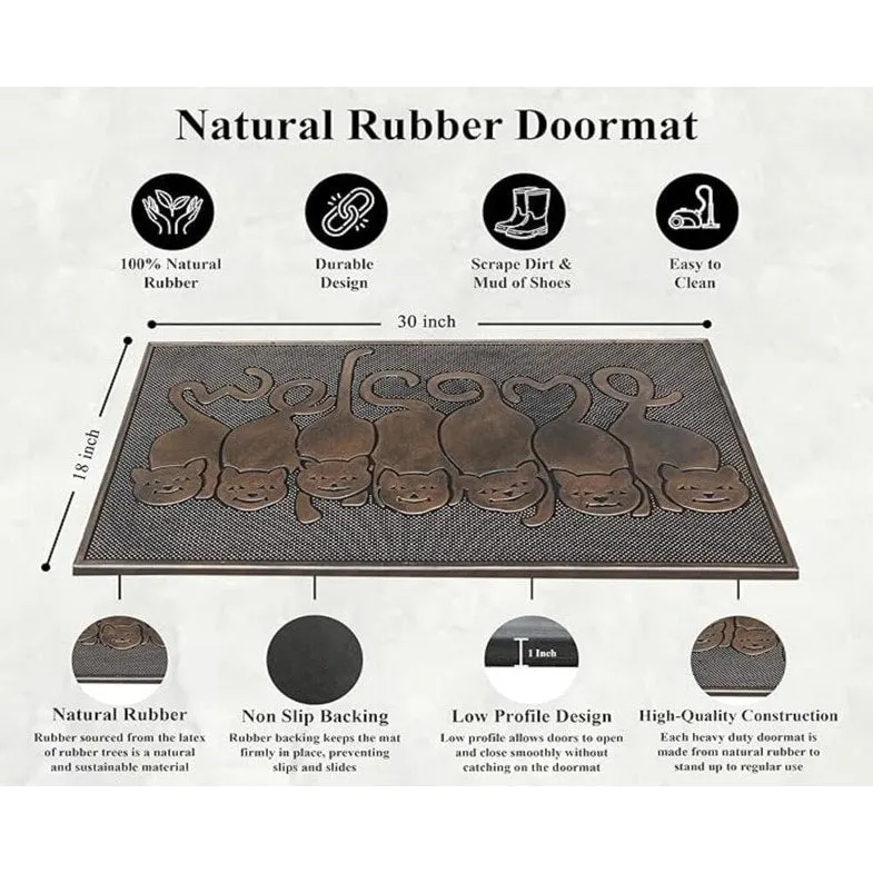 A1HC Welcome Rubber Pin Mat. Beautifully Copper Finished 18 X 30