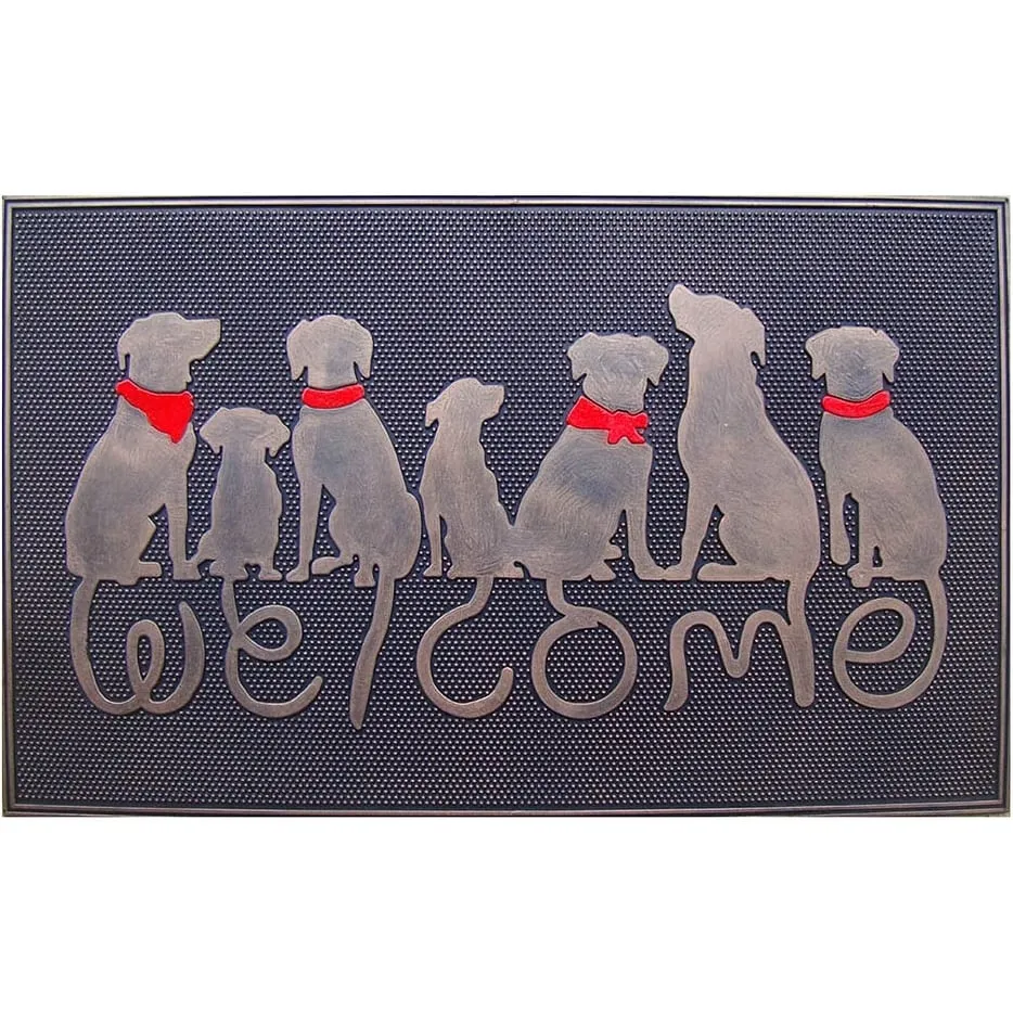 A1HC Welcome Rubber Pin Mat. Beautifully Copper Finished 18 X 30