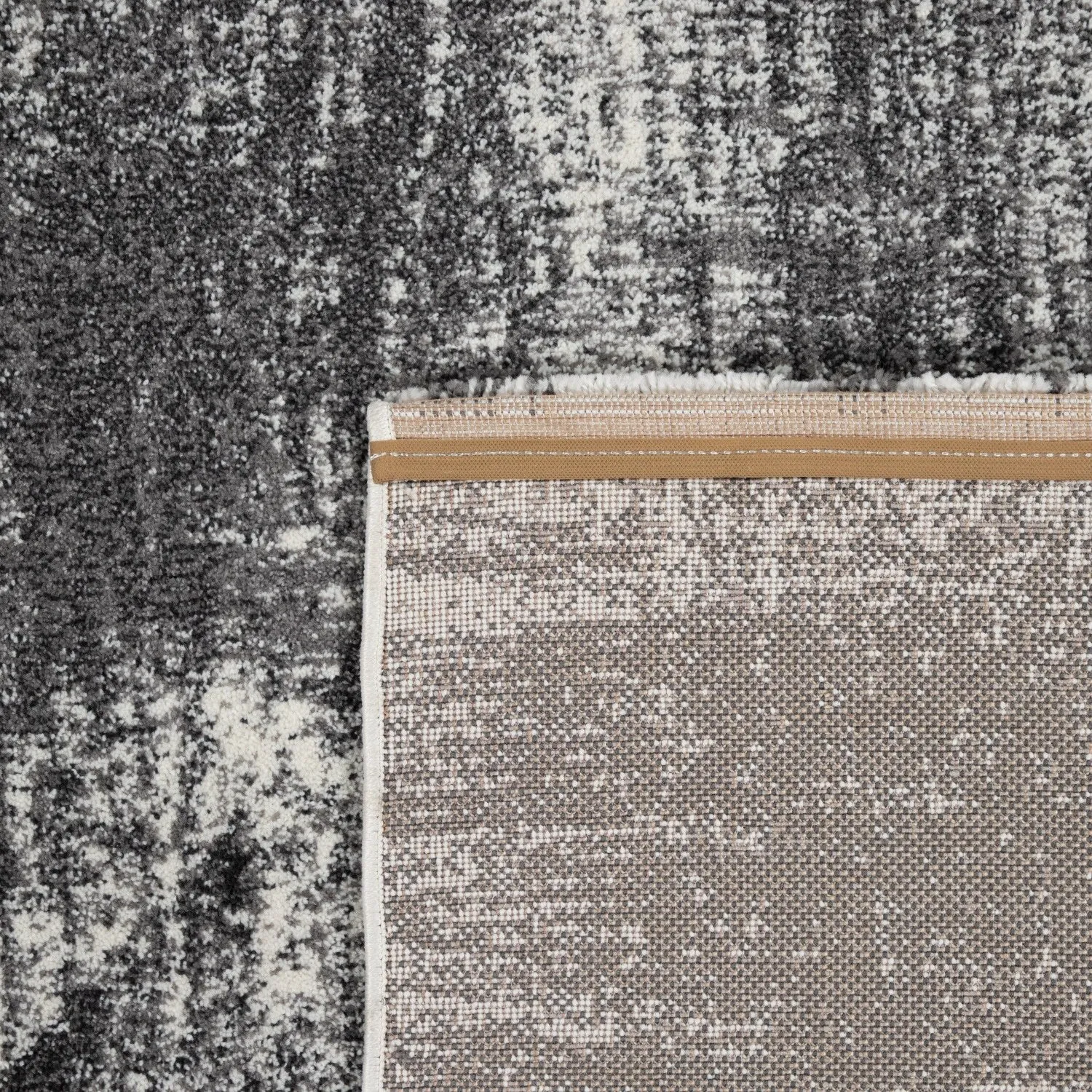 Abstract Area Rug with Geometric Designer Pattern and Faded Colors