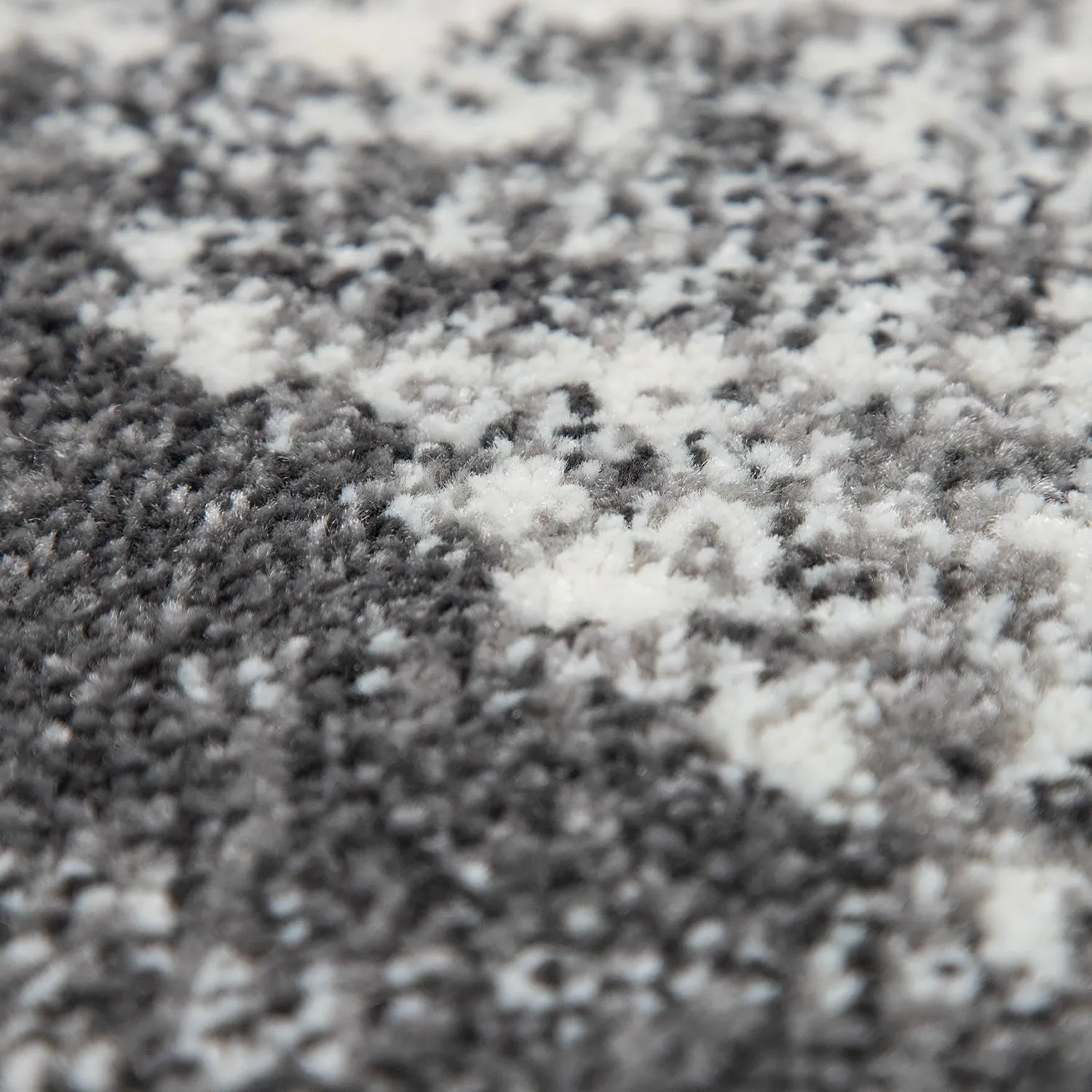 Abstract Area Rug with Geometric Designer Pattern and Faded Colors