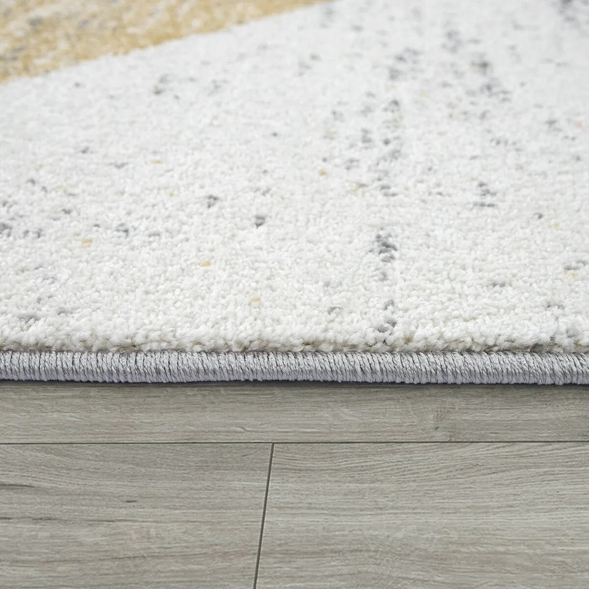 Abstract Area Rug with Geometric Designer Pattern and Faded Colors