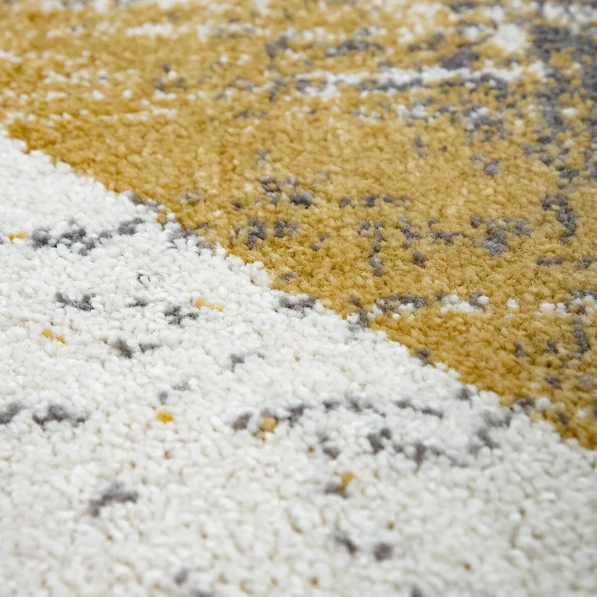Abstract Area Rug with Geometric Designer Pattern and Faded Colors