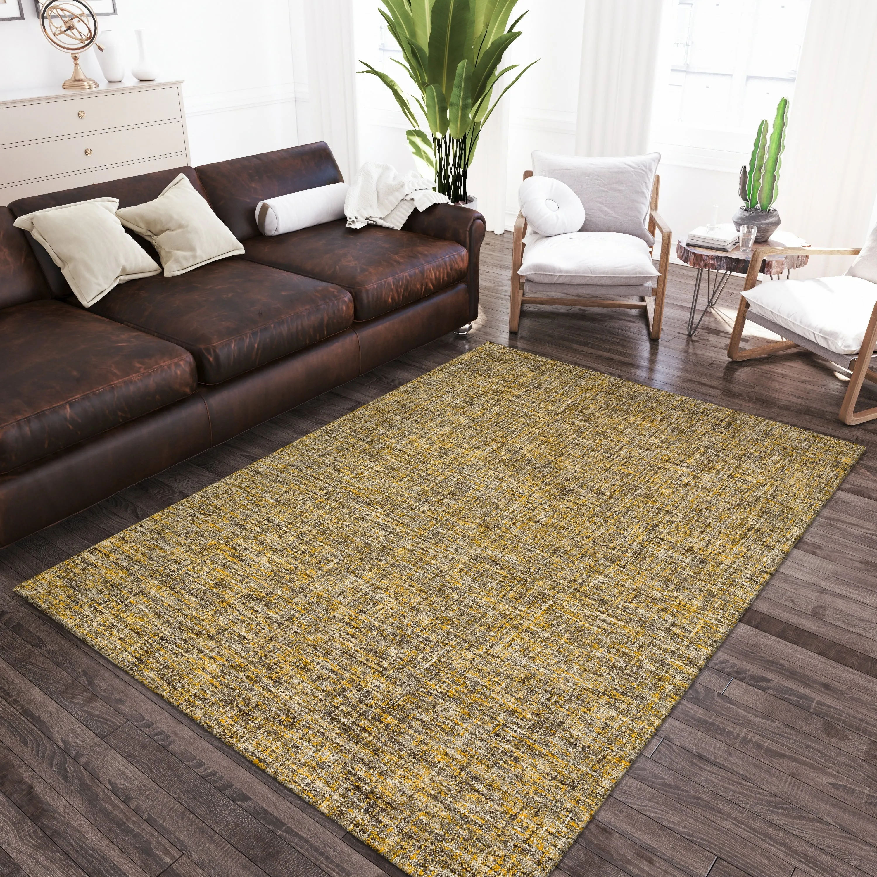Addison Winslow Active Solid Wool and Viscose Area Rug