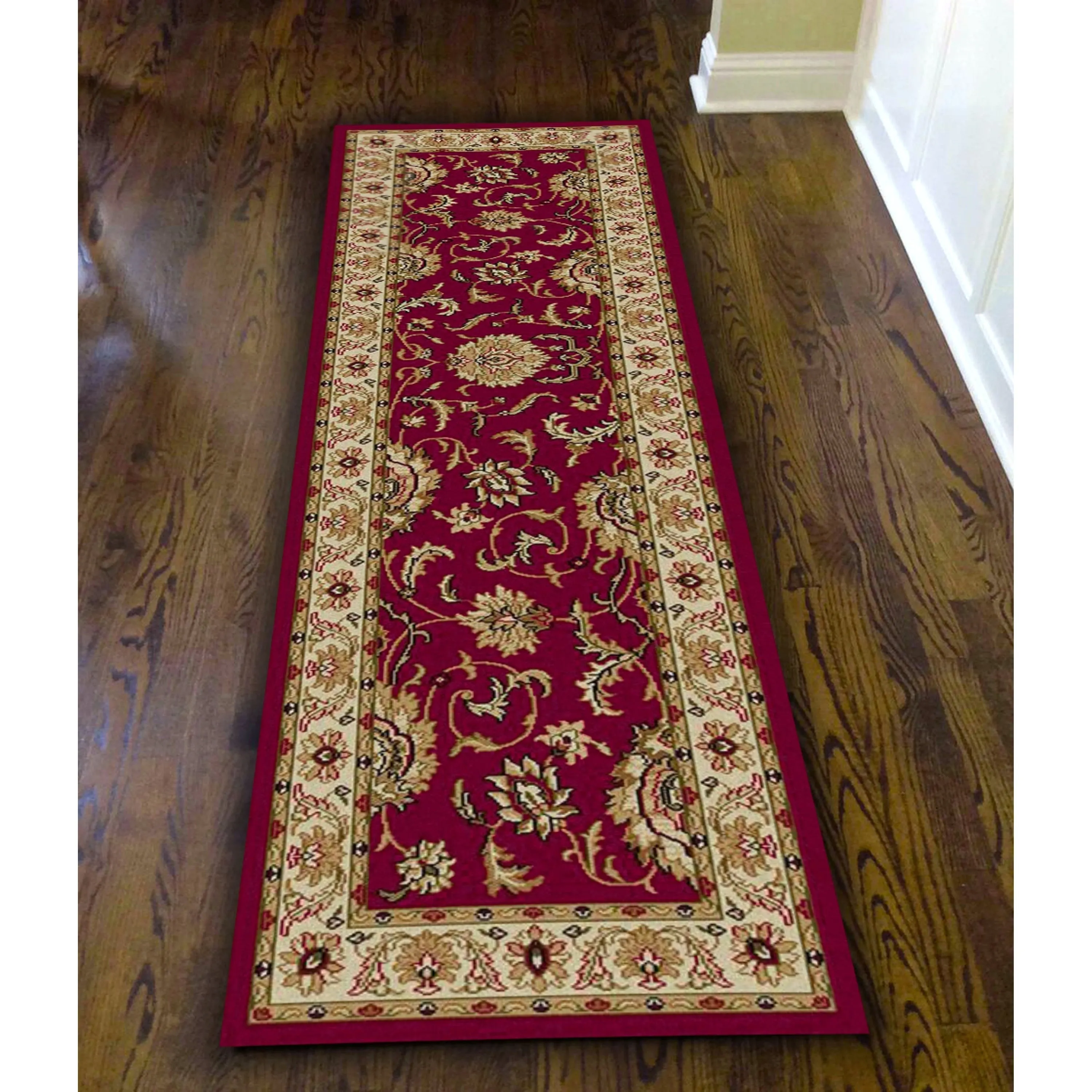 Admire Home Living Amalfi Traditional Floral Scroll Pattern Area Rug