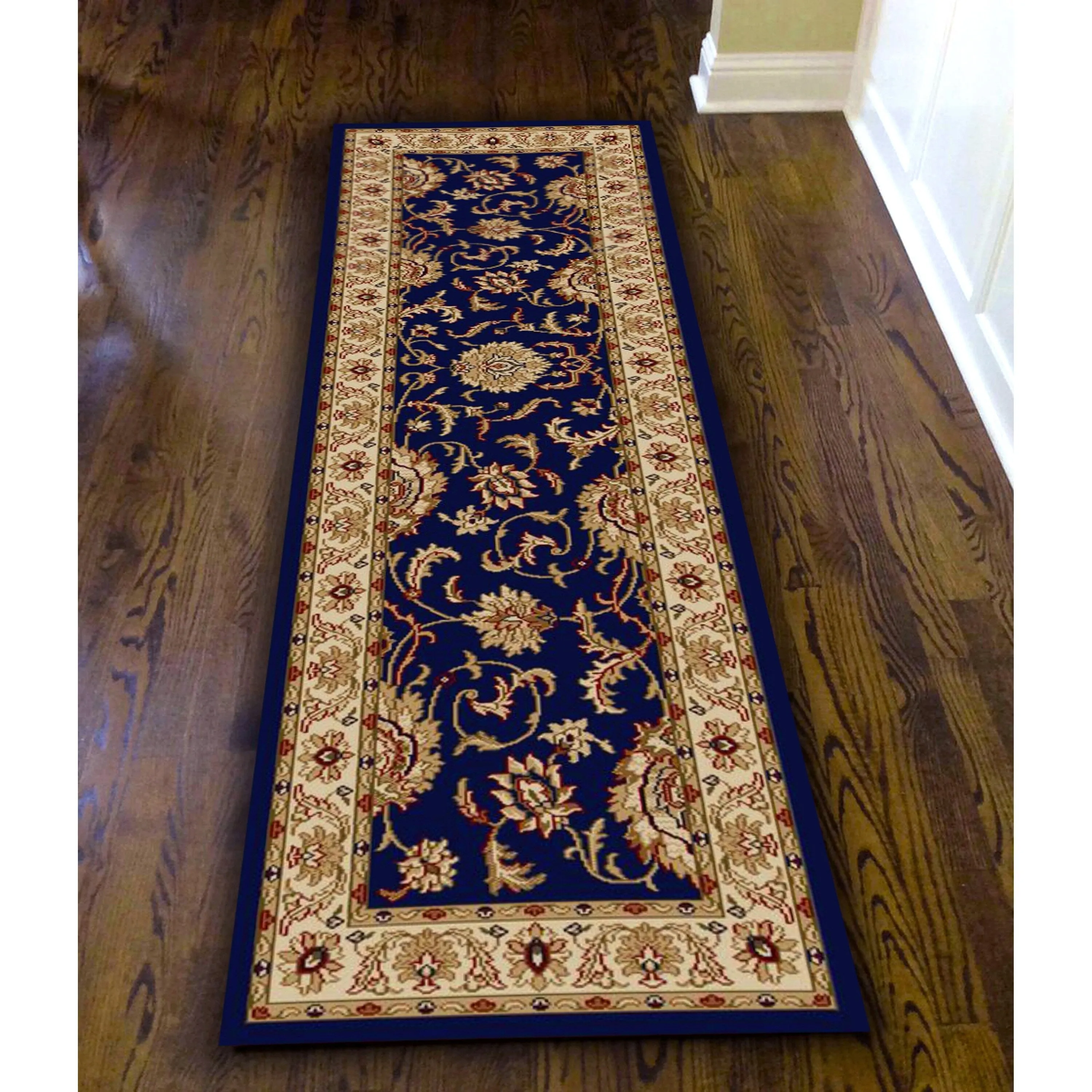 Admire Home Living Amalfi Traditional Floral Scroll Pattern Area Rug