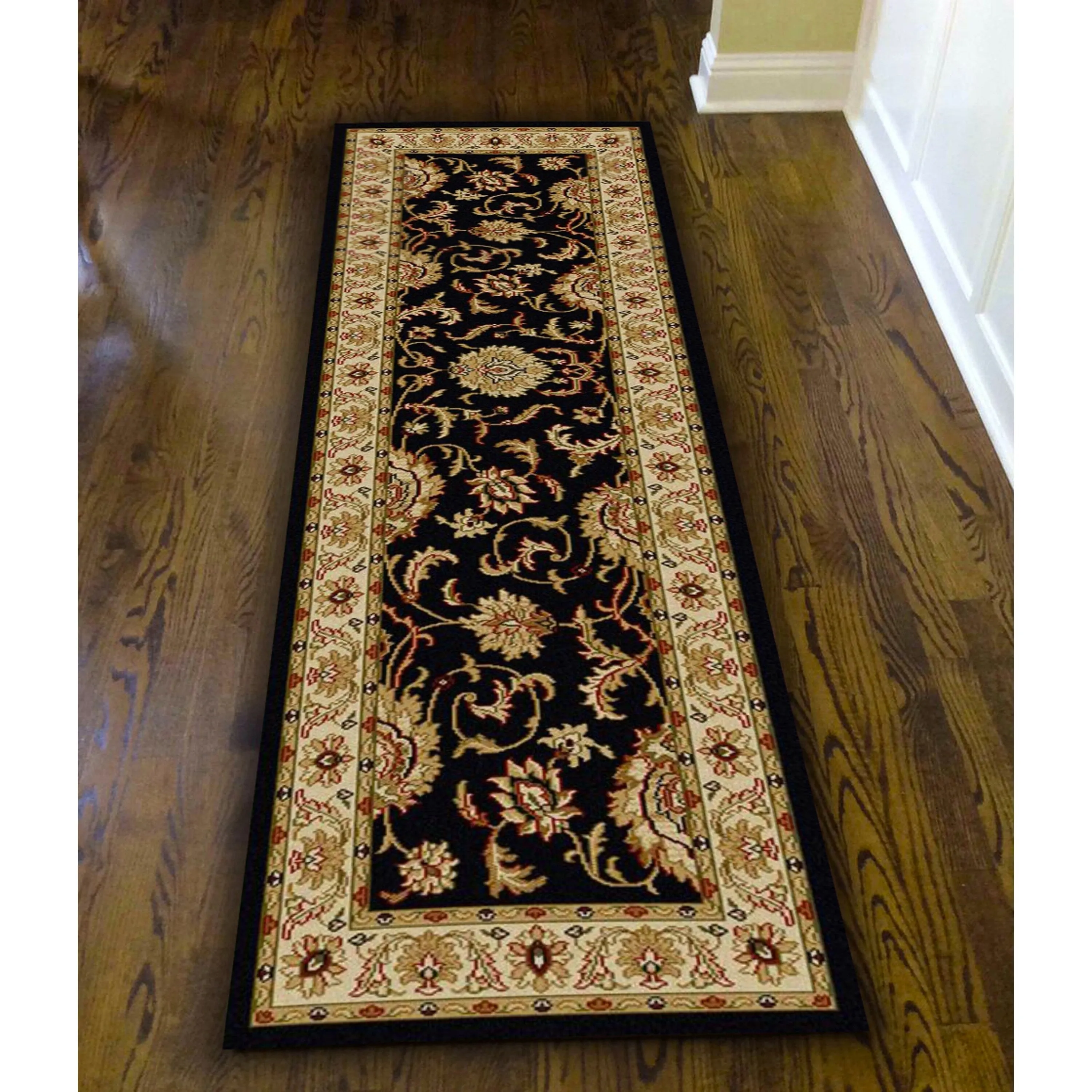 Admire Home Living Amalfi Traditional Floral Scroll Pattern Area Rug