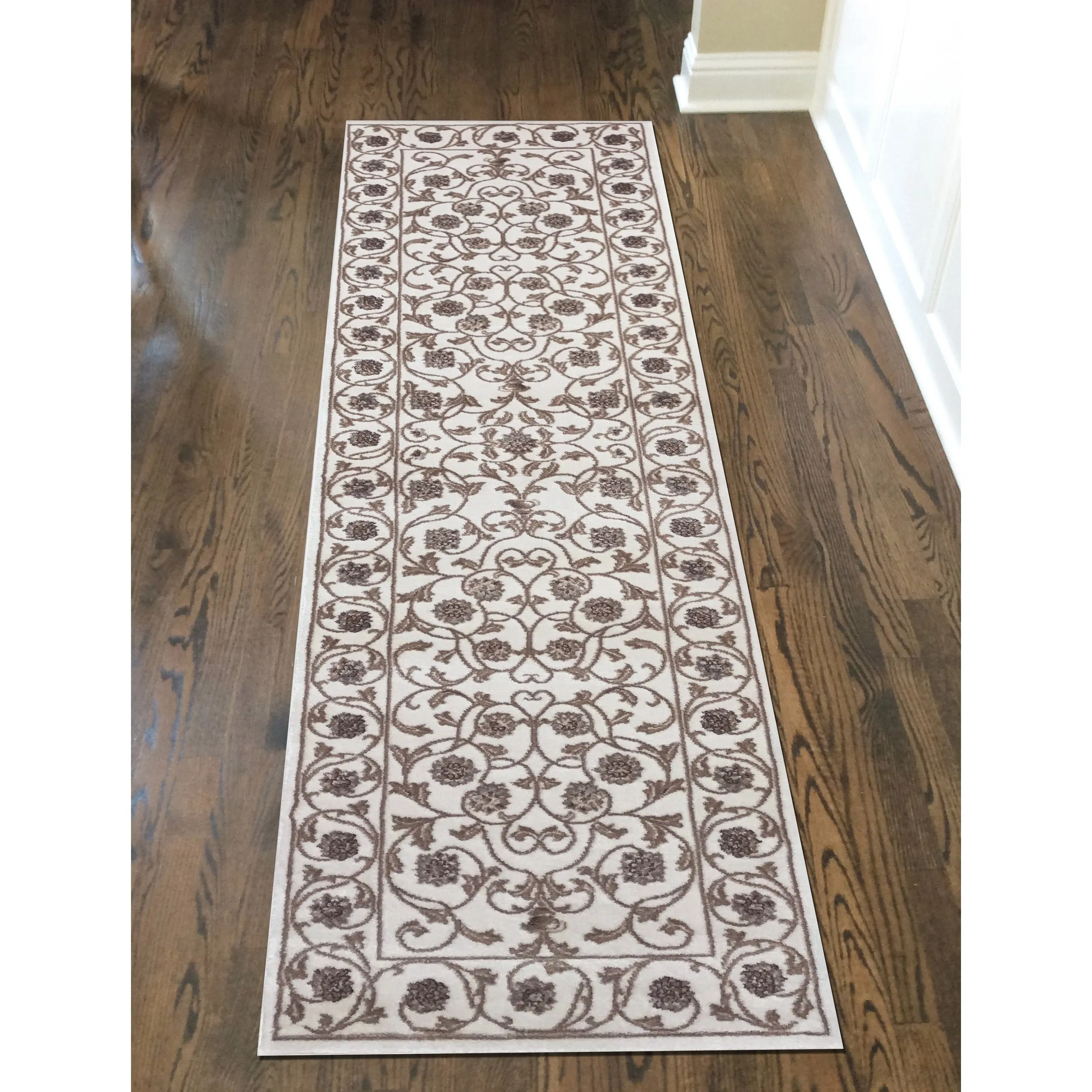 Admire Home Living Plaza Floral Scroll Area Rug