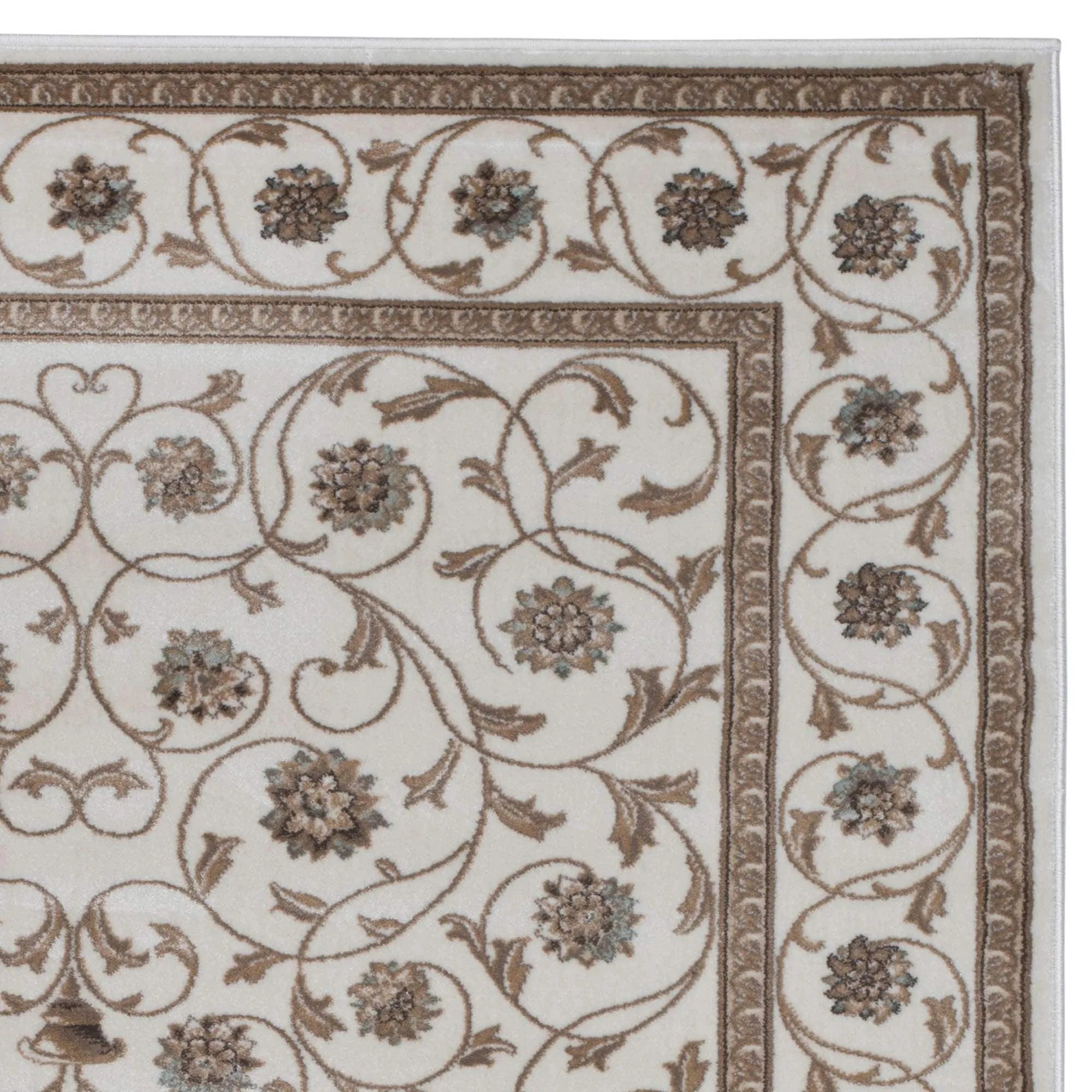 Admire Home Living Plaza Floral Scroll Area Rug