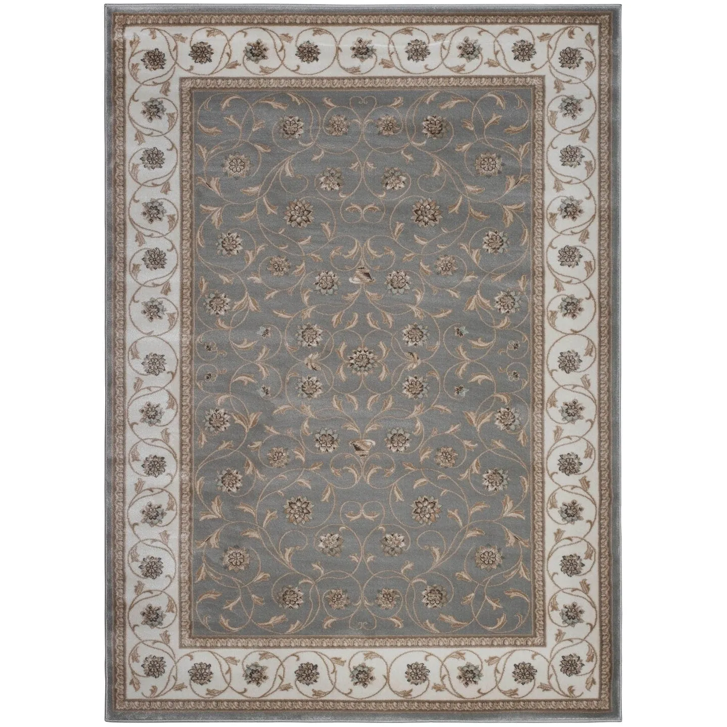 Admire Home Living Plaza Floral Scroll Area Rug