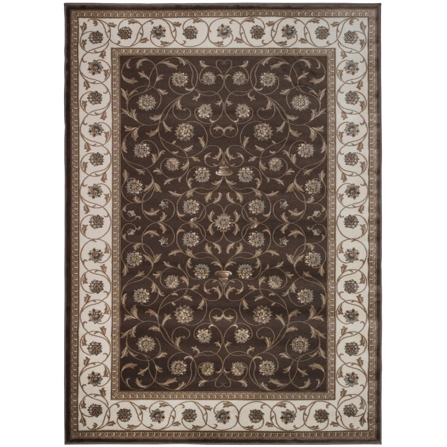 Admire Home Living Plaza Floral Scroll Area Rug