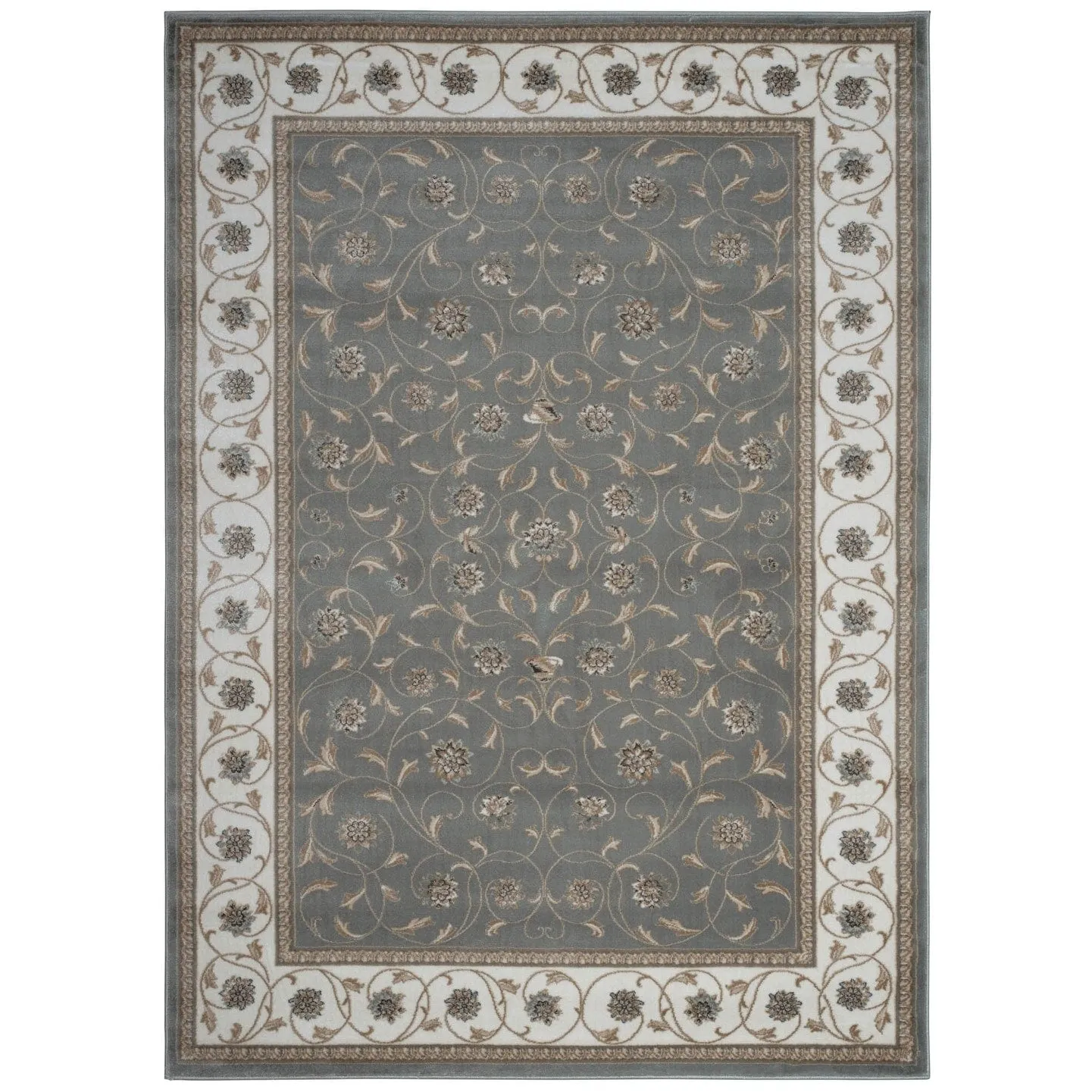 Admire Home Living Plaza Floral Scroll Area Rug