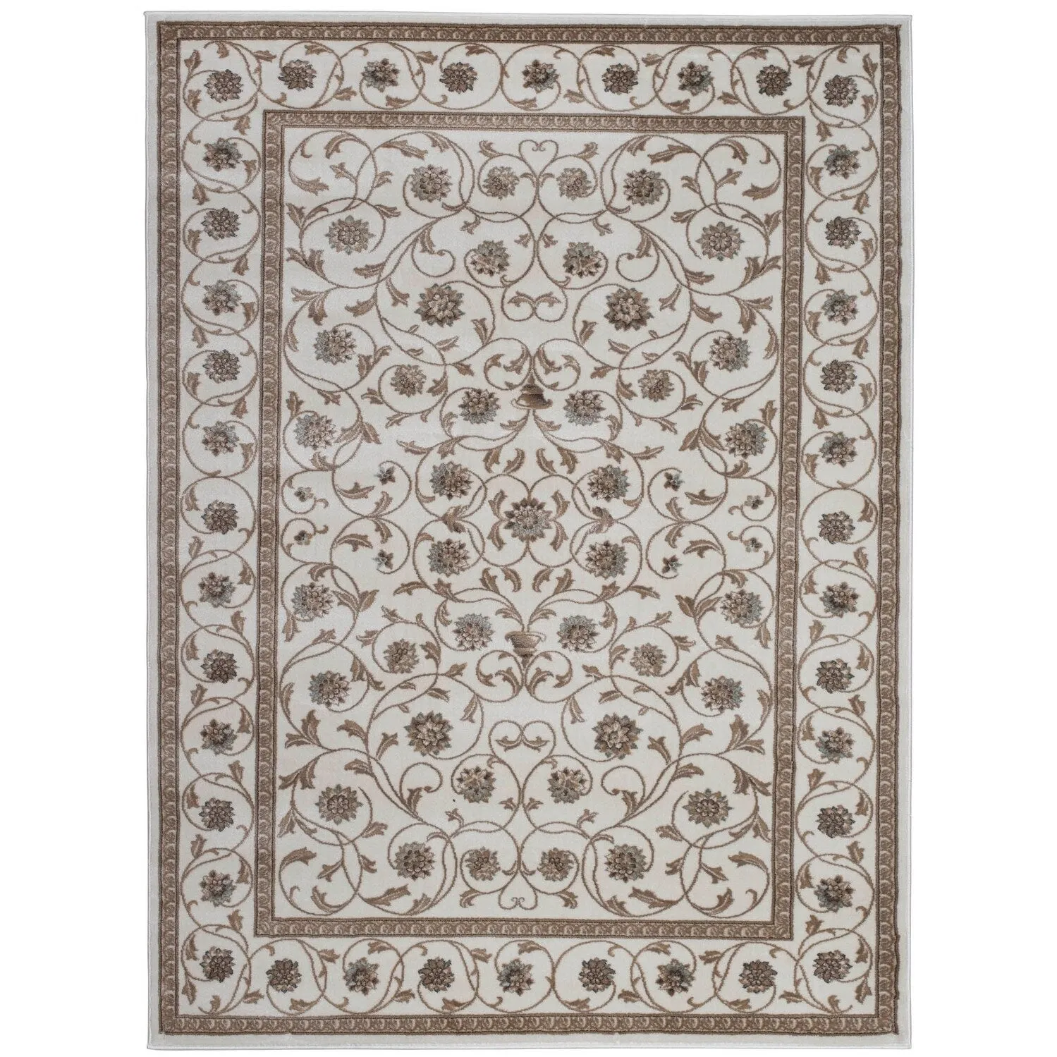 Admire Home Living Plaza Floral Scroll Area Rug