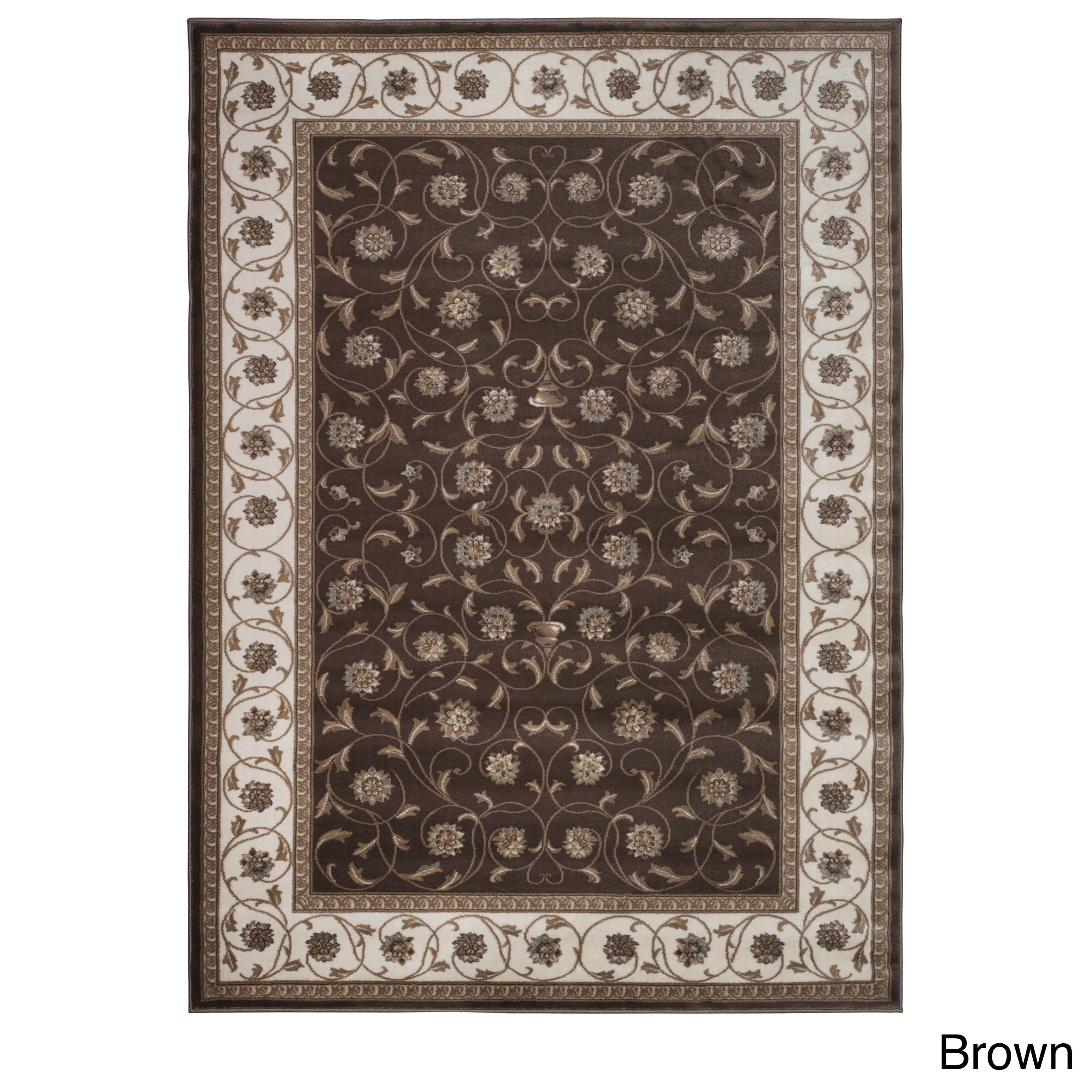 Admire Home Living Plaza Floral Scroll Area Rug