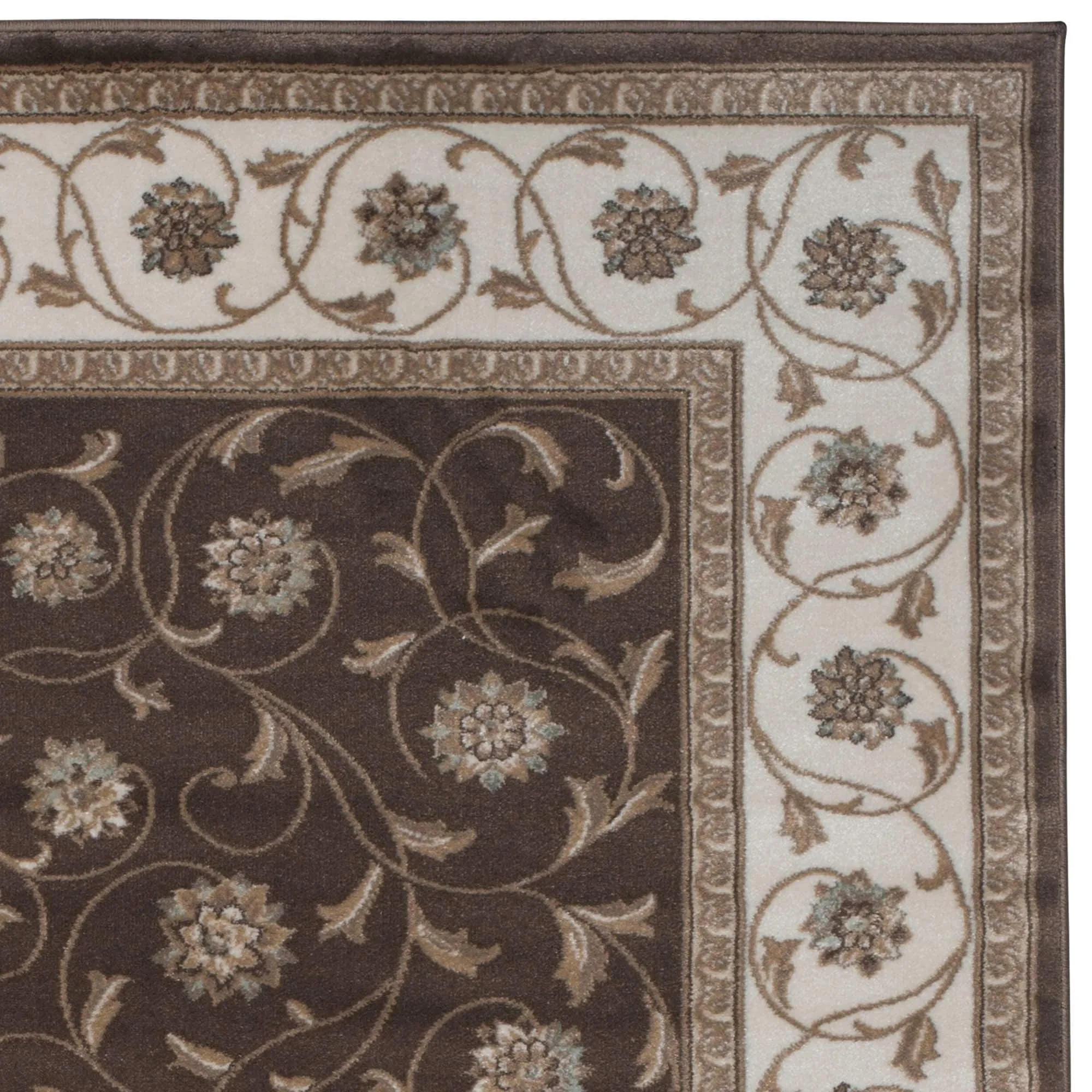 Admire Home Living Plaza Floral Scroll Area Rug